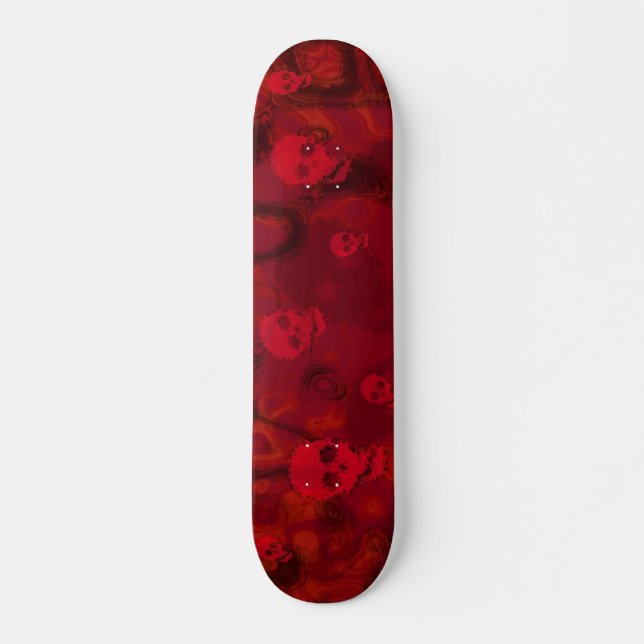 Skull Spectres Red skateboard Deck (Front)
