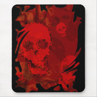 Skull Spectres Red swirl mousepad