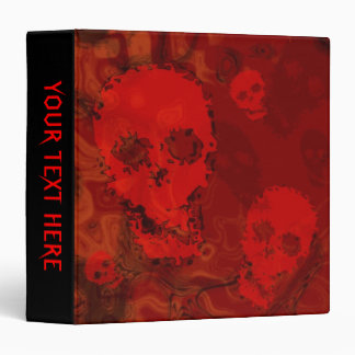 Skull Spectres Red 'Your Text' binder