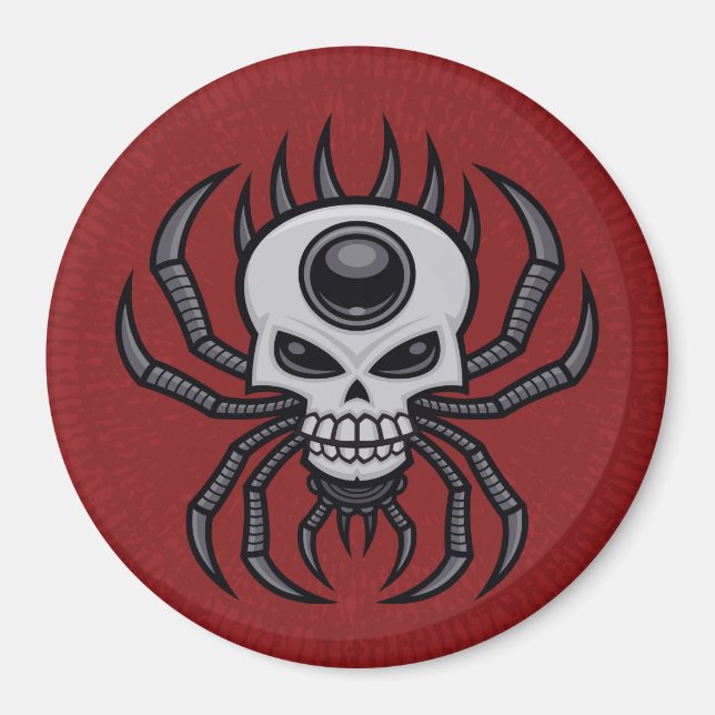 Skull Spider Magnet (Front)