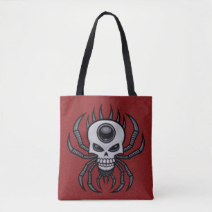 Skull Spider Tote Bag