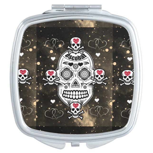 Skull Square Compact Mirror (Front)