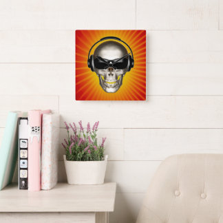 Skull Square Wall Clock
