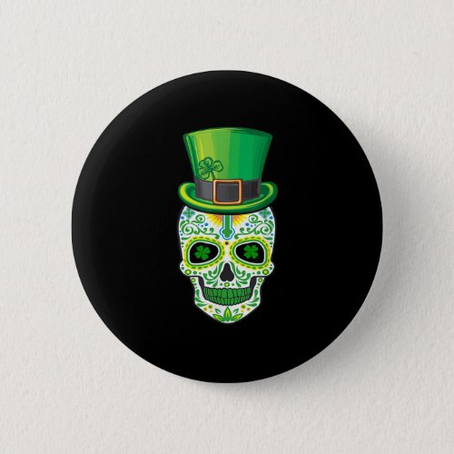 Skull St Patricks Day Irish Funny Saint Patricks D Button