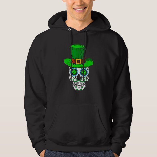 Skull St Patricks Day Irish Saint Patricks Day of  Hoodie (Front)