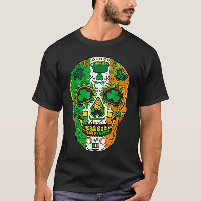 Skull St Patricks Day Irish  Saint Patricks Day of T-Shirt (Front)