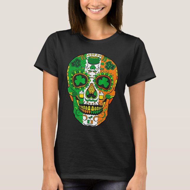 Skull St Patricks Day Irish  Saint Patricks Day of T-Shirt (Front)
