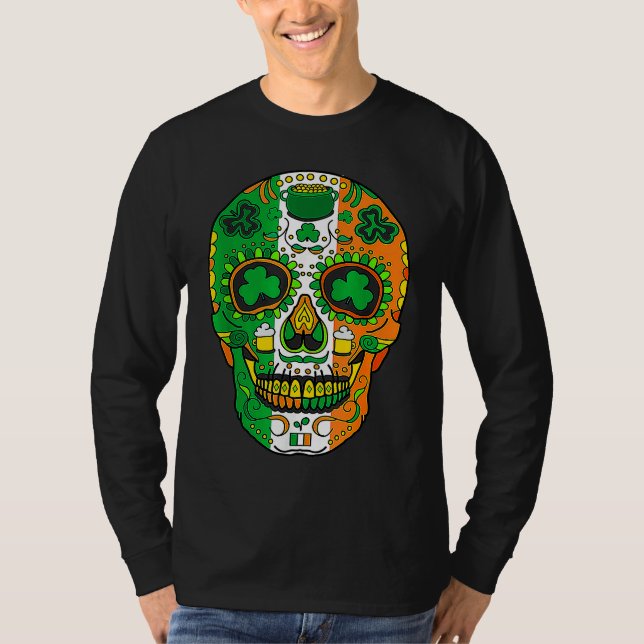 Skull St Patricks Day Irish  Saint Patricks Day of T-Shirt (Front)