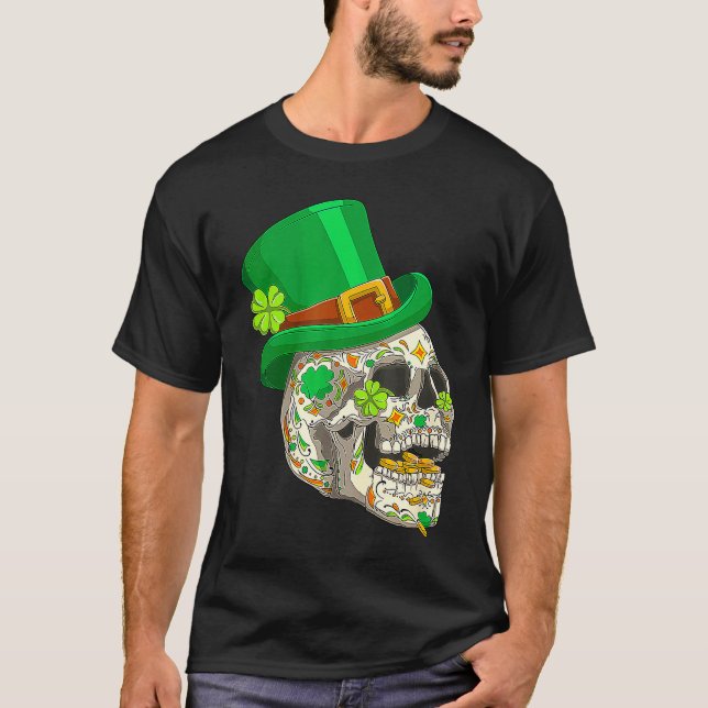 Skull St Patricks Day Irish  Saint Patricks Day of T-Shirt (Front)