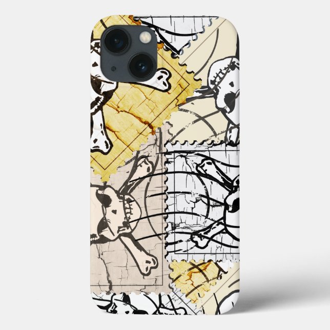Skull Stamp Case-Mate iPhone Case (Back)