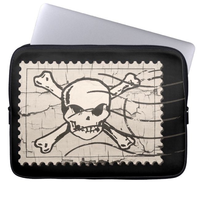 Skull Stamp Laptop Sleeve (Front)