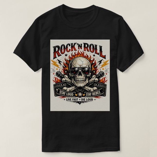 Skull Star: The Ultimate Rock & Roll Graphic T-Shirt (Design Front)