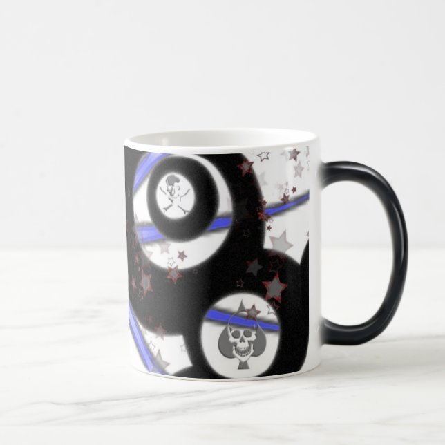 Skull Stars and Circles Color Morph Mug (Right)