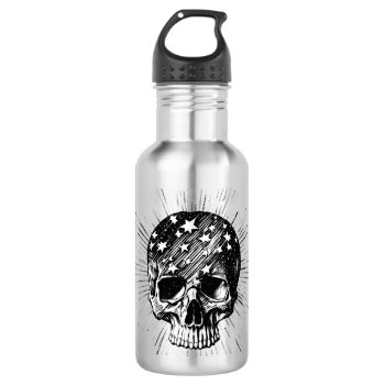 Skull & Stars Ii Stainless Steel Water Bottle by WaywardMuse at Zazzle