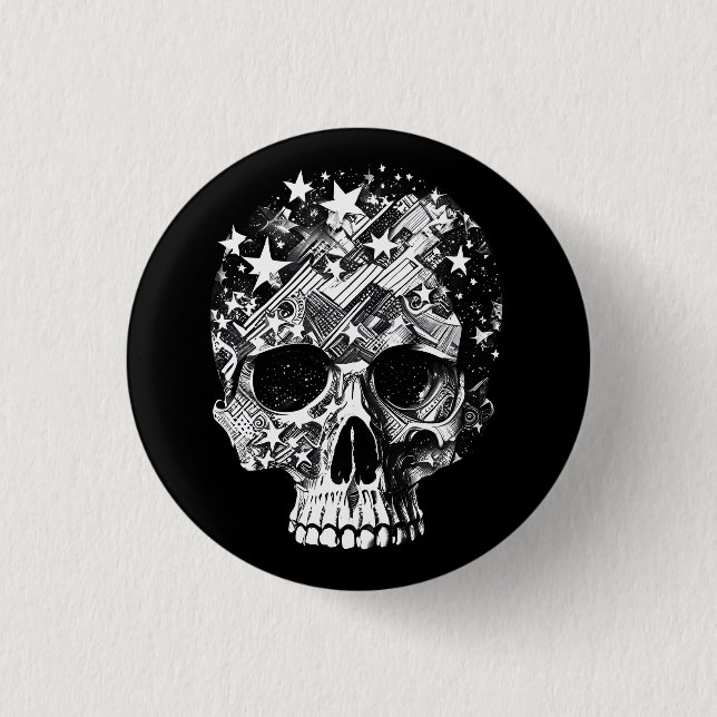 Skull & Stars IV Button (Front)