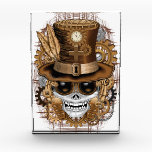 Skull Steampunk Voodoo Retro Machine Acrylic Award<br><div class="desc">Skull Steampunk Voodoo Retro Gothic Creepy Surreal Machine with Clocks,  Gears,  Bolts. Perfect Design also for Halloween vibes . Original Vector Art Copyright BluedarkArt TheChameleonArt.</div>