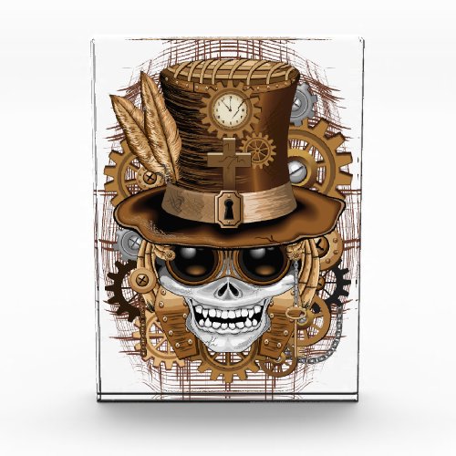 Skull Steampunk Voodoo Retro Machine Acrylic Award