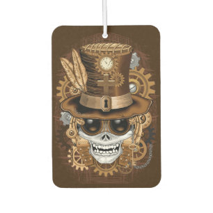 Skull Steampunk Voodoo Retro Machine Air Freshener