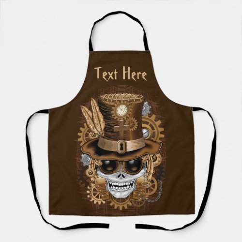 Skull Steampunk Voodoo Retro Machine Apron