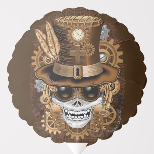 Skull Steampunk Voodoo Retro Machine Balloon