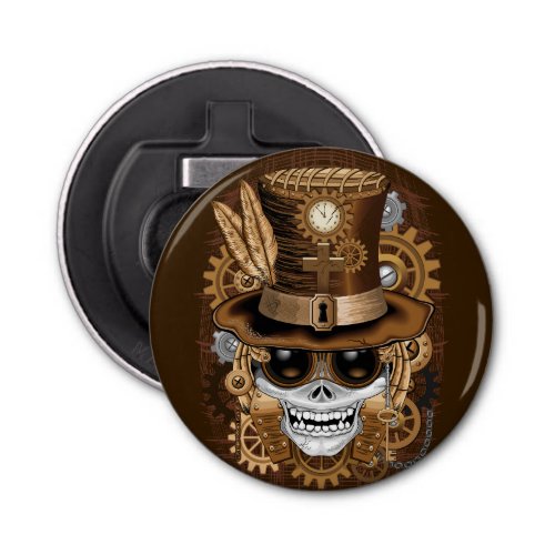 Skull Steampunk Voodoo Retro Machine Bottle Opener