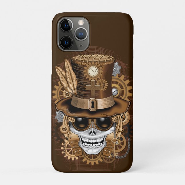 Skull Steampunk Voodoo Retro Machine Case-Mate iPhone Case (Back)