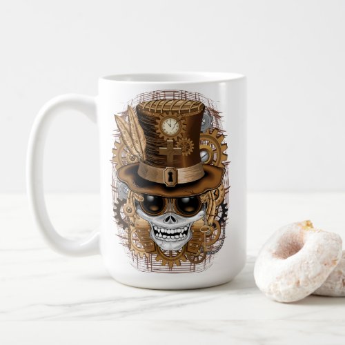 Skull Steampunk Voodoo Retro Machine Coffee Mug