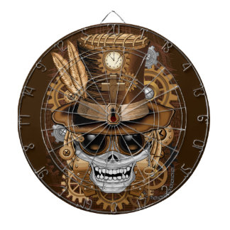 Skull Steampunk Voodoo Retro Machine Dart Board