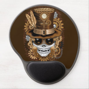 Skull Steampunk Voodoo Retro Machine Gel Mouse Pad