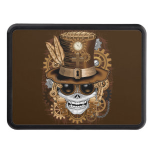 Skull Steampunk Voodoo Retro Machine Hitch Cover