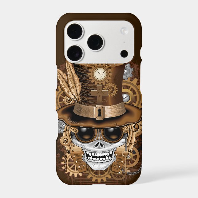Skull Steampunk Voodoo Retro Machine Iphone Case (Back)