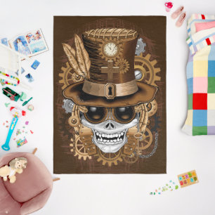 Skull Steampunk Voodoo Retro Machine Outdoor Rug