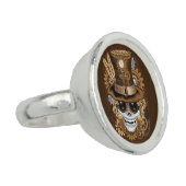 Skull Steampunk Voodoo Retro Machine Ring (Side)