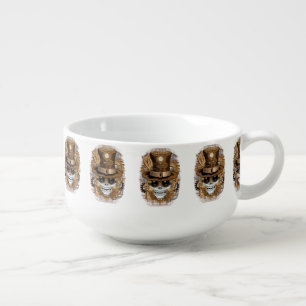 Skull Steampunk Voodoo Retro Machine Soup Mug