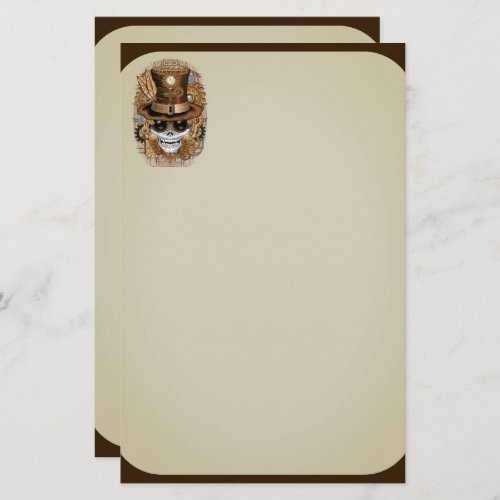 Skull Steampunk Voodoo Retro Machine Stationery