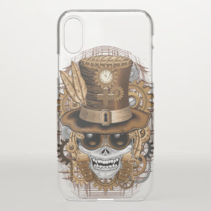 Skull Steampunk Voodoo Retro Machine iPhone X Case