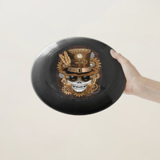 Skull Steampunk Voodoo Retro Machine Wham-O Frisbee