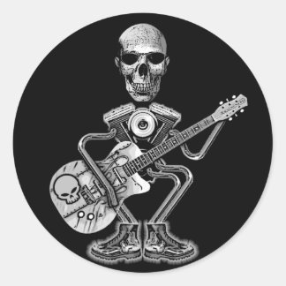 465+ Skull Guitar Stickers and Skull Guitar Sticker Designs | Zazzle