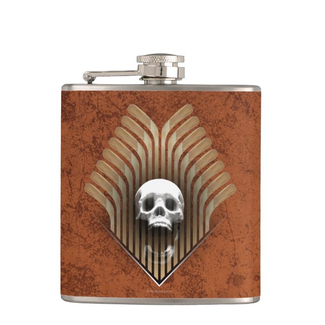 Skull & Sticks (Hockey) Flask (Front)