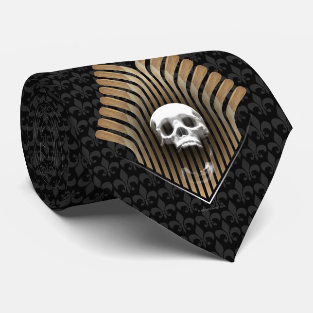 Skull & Sticks (Hockey) Tie (Rolled)