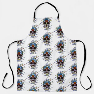 skull sugar skull apron