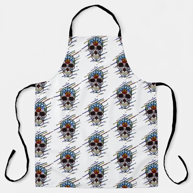 skull sugar skull apron (Front)