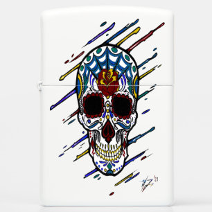 skull sugar skull zippo lighter