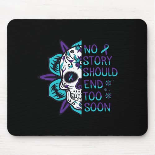 Skull Suicide Awareness Mental Health  Mouse Pad