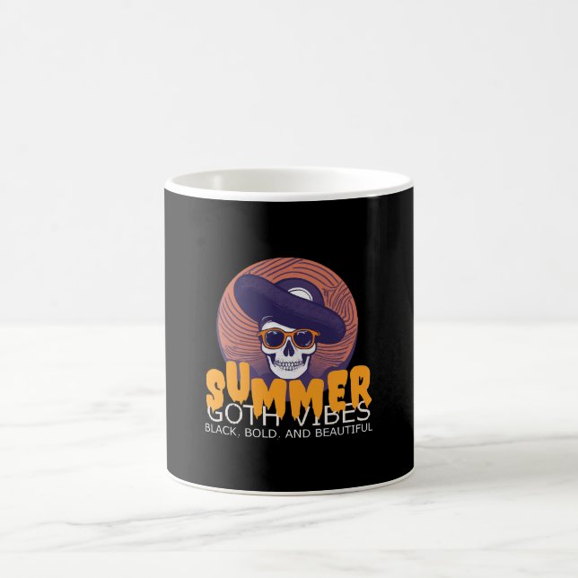 skull summer hat coffee mug (Center)