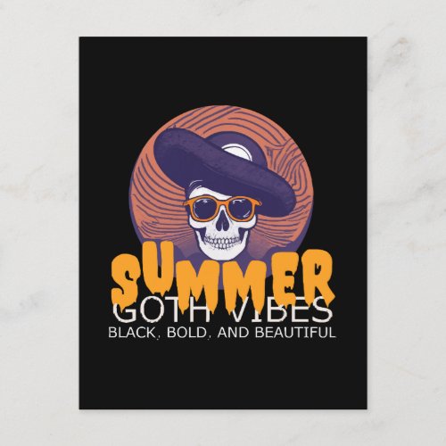 skull summer hat enclosure card