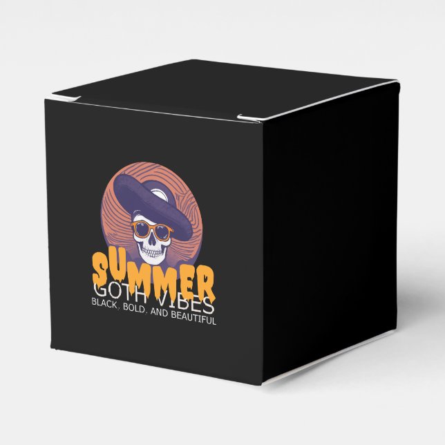 skull summer hat favor boxes (Front Side)