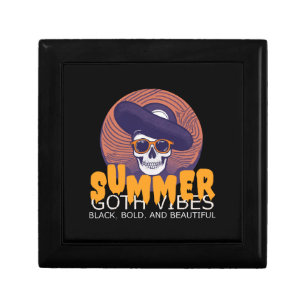 skull summer hat gift box