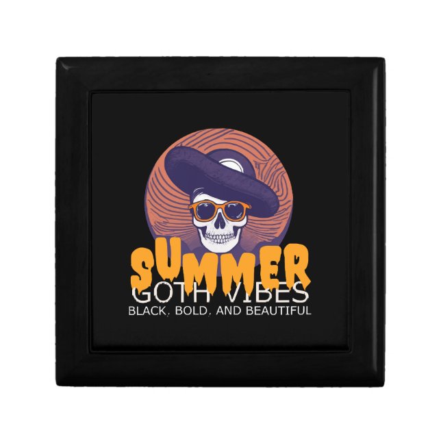 skull summer hat gift box (Front)