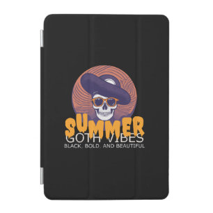 skull summer hat iPad mini cover